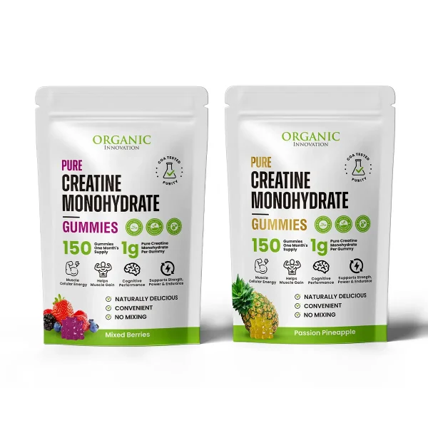 Pure Creatine Monohydrate 60 serve, 300 Gummies (Combo Deal)