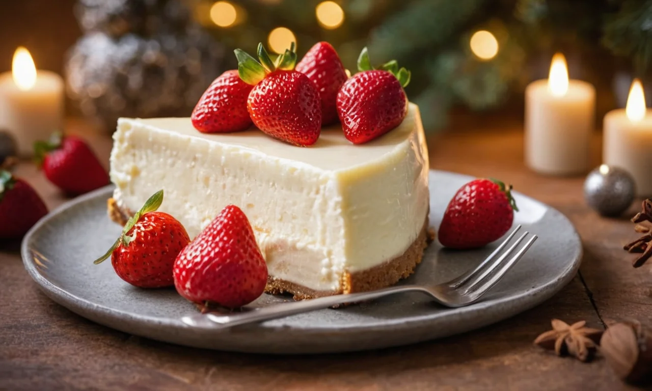 Healthy Vanilla protein Christmas Cheesecake Recipe