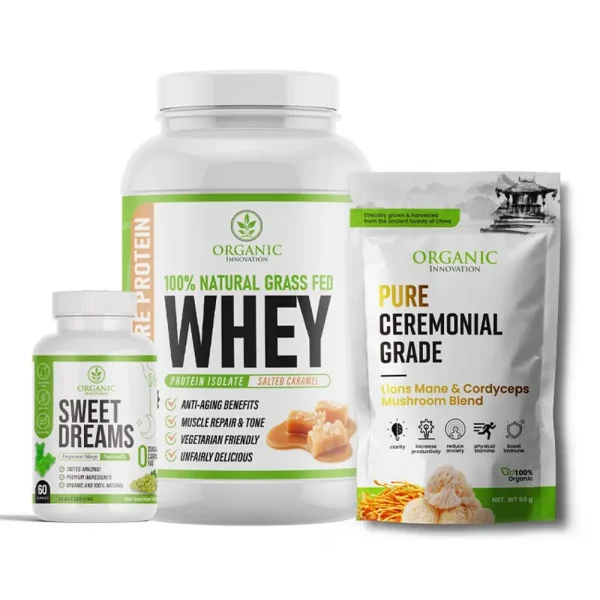 Grass-Fed Pure Protein + Mushroom Blend + Sweet Dreams Combo